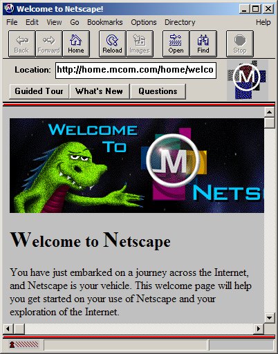 Netscape 0.93 running on XP