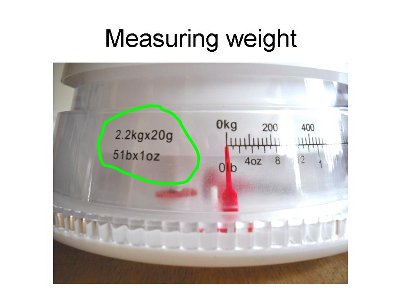 a slide from the presentation about measurements