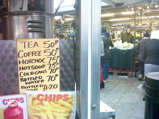 Photo of tea stall on Birmingham market