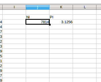 Screen grab from LibreOffice showing how to copy and paste the estimates