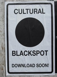 cultural blackspot - artist poster East Side building site fence - Digbeth