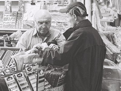 Coventry Market - selling the watch straps