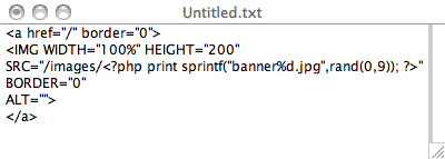 the php code that makes the random banner work...