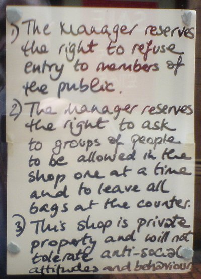 The manager's list of rules