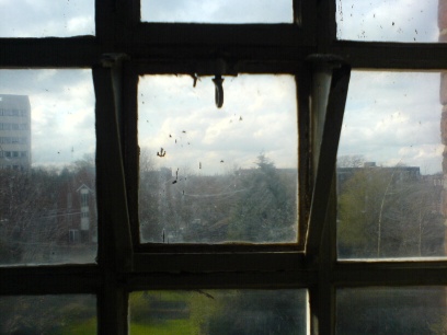 Pane of window in Perrotts folly edbaston birmingham