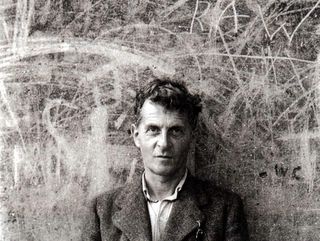 Wittgenstein against grafitti wall